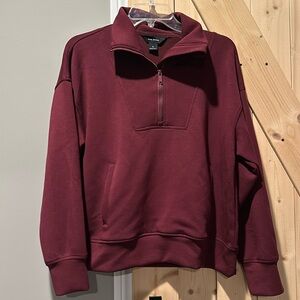 Maroon athletic sweatshirt